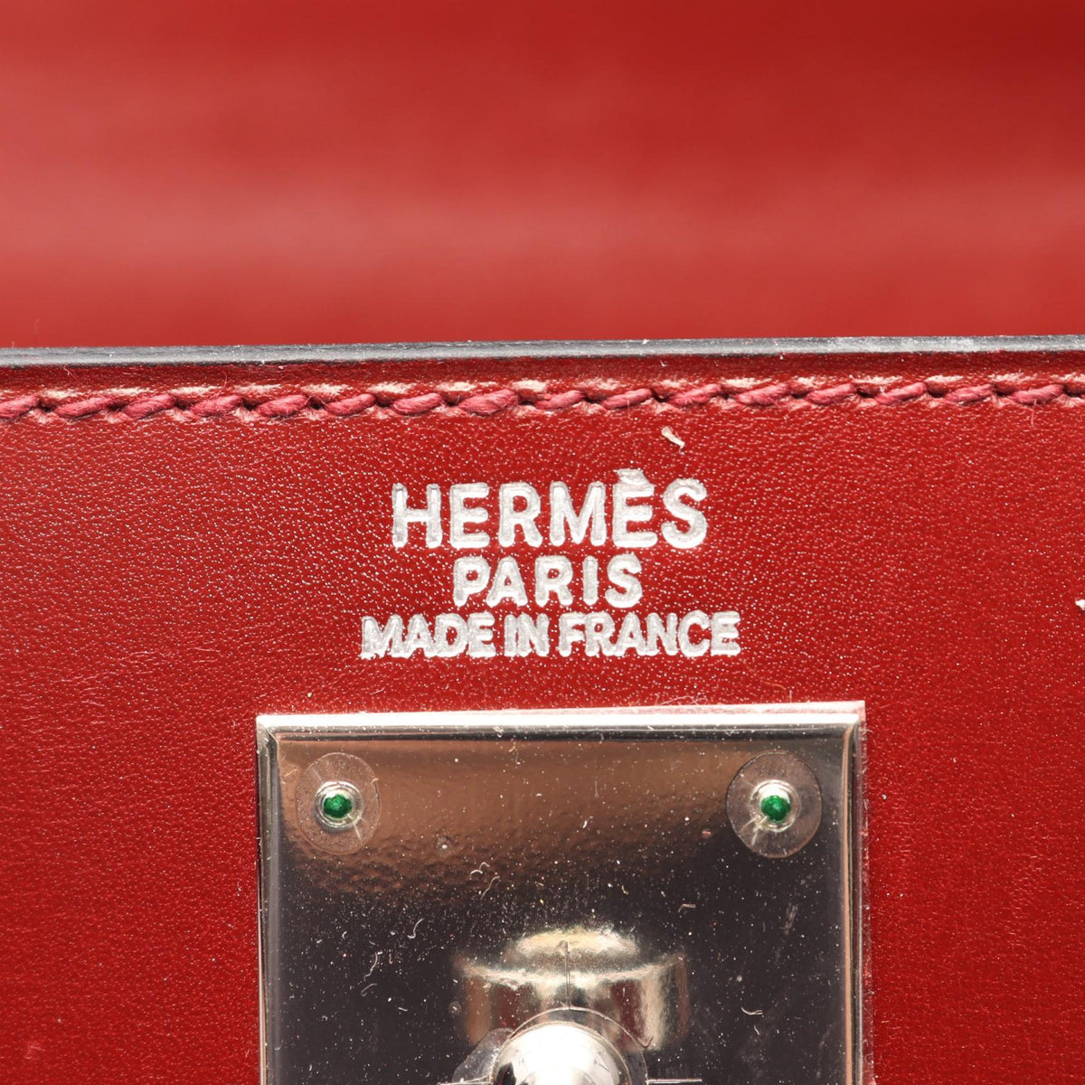 HERMES Kelly 32 2WAY (External Stitching) HandbagRouge H Rouge H Bordeaux Box calf leather Calfskin (cowhide) 2107601166789