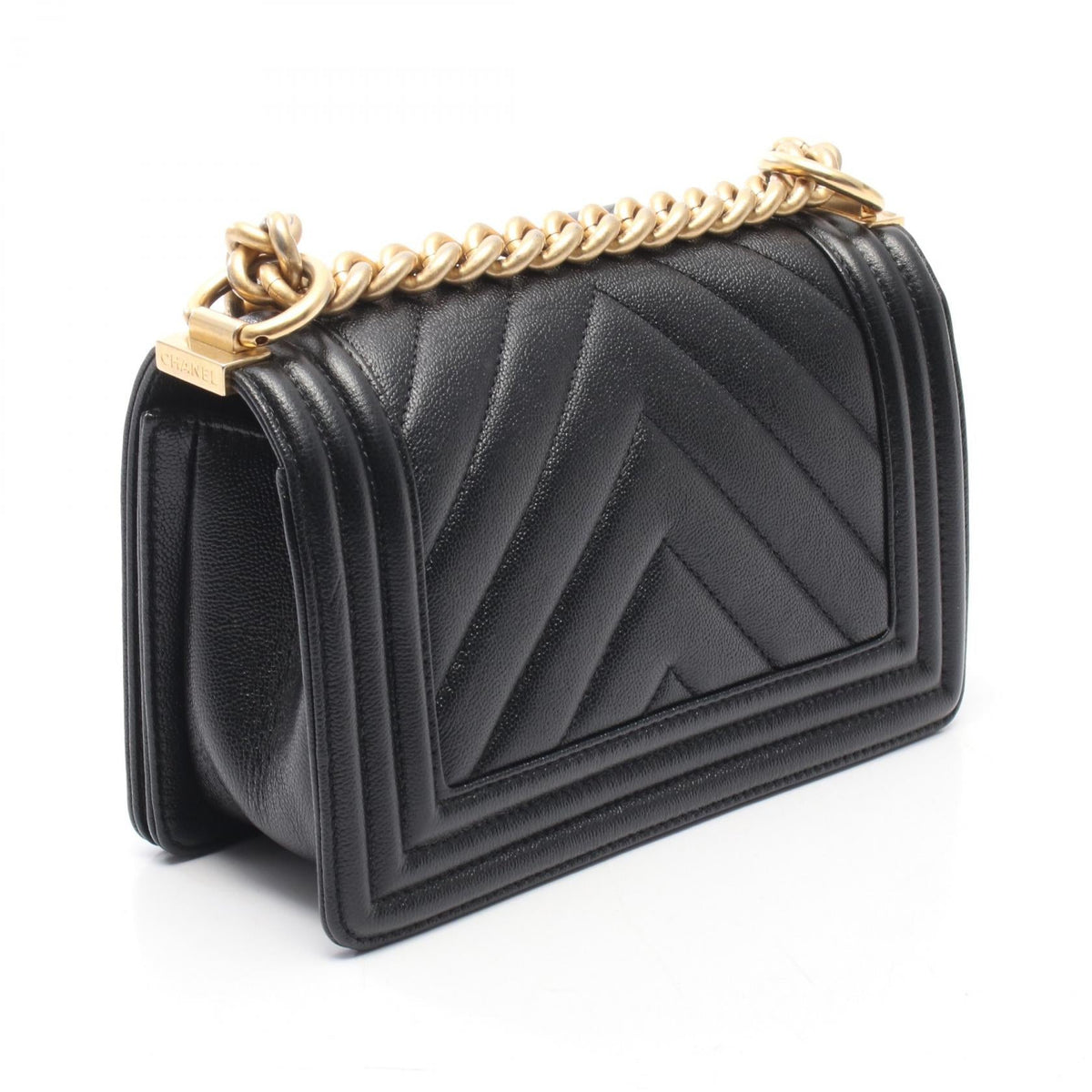 CHANEL Black Boy Chanel Small Grained Calfskin leather A67085 2101220002367