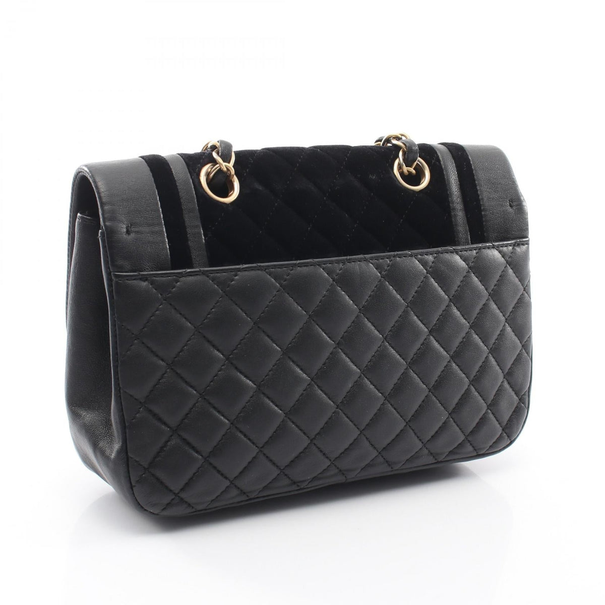 CHANEL Black Matelasse Lambskin (sheep leather)�Fabric 2101219994833