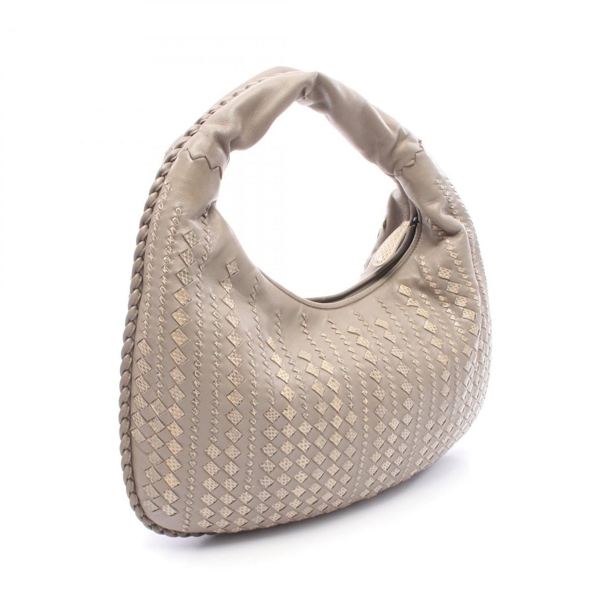 BOTTEGA VENETA Veneta Intrecciato Hobo Bag Shoulder Bag Beige leather Exotic leather 2101219995984