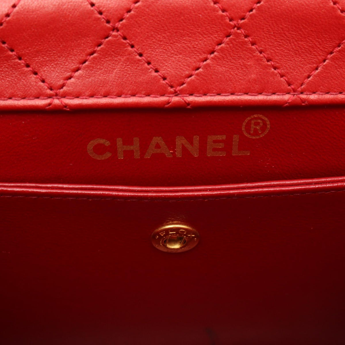 CHANEL Red/Black Matelasse Lambskin (sheep leather) 2101219993812