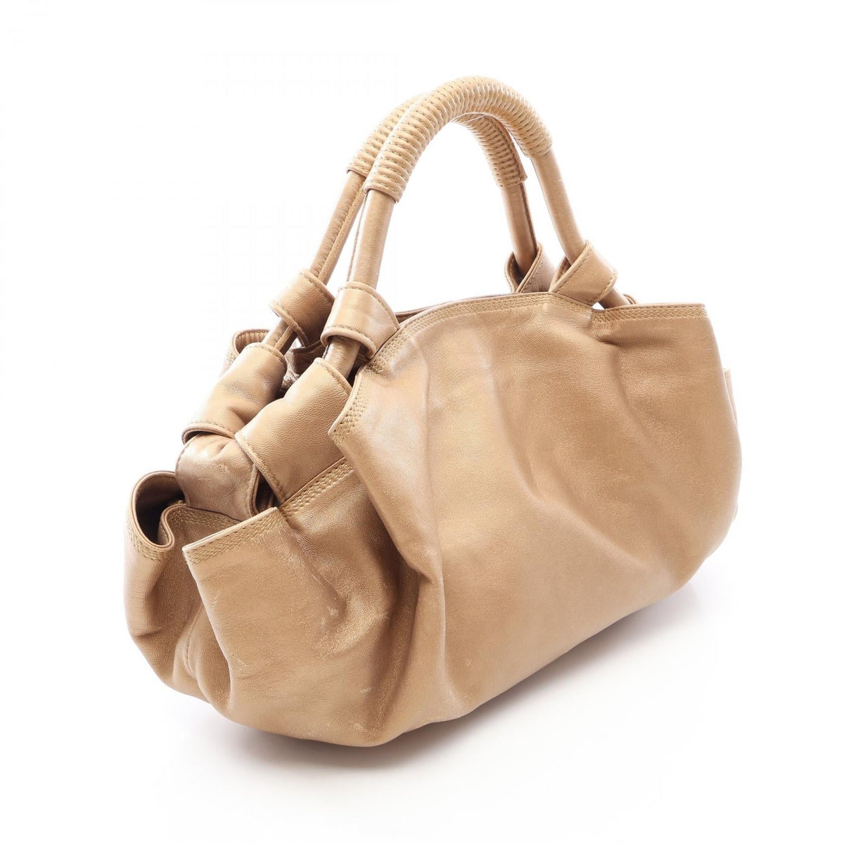 LOEWE Nappa Aire Handbag Gold leather 2101219993836