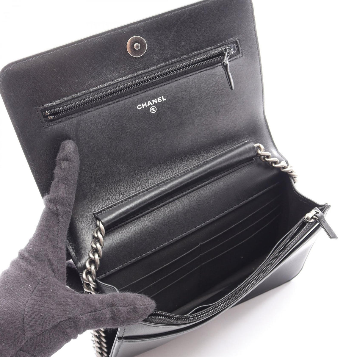 CHANEL Black Boy Chanel Matelasse Lambskin (sheep leather) 2101219993966