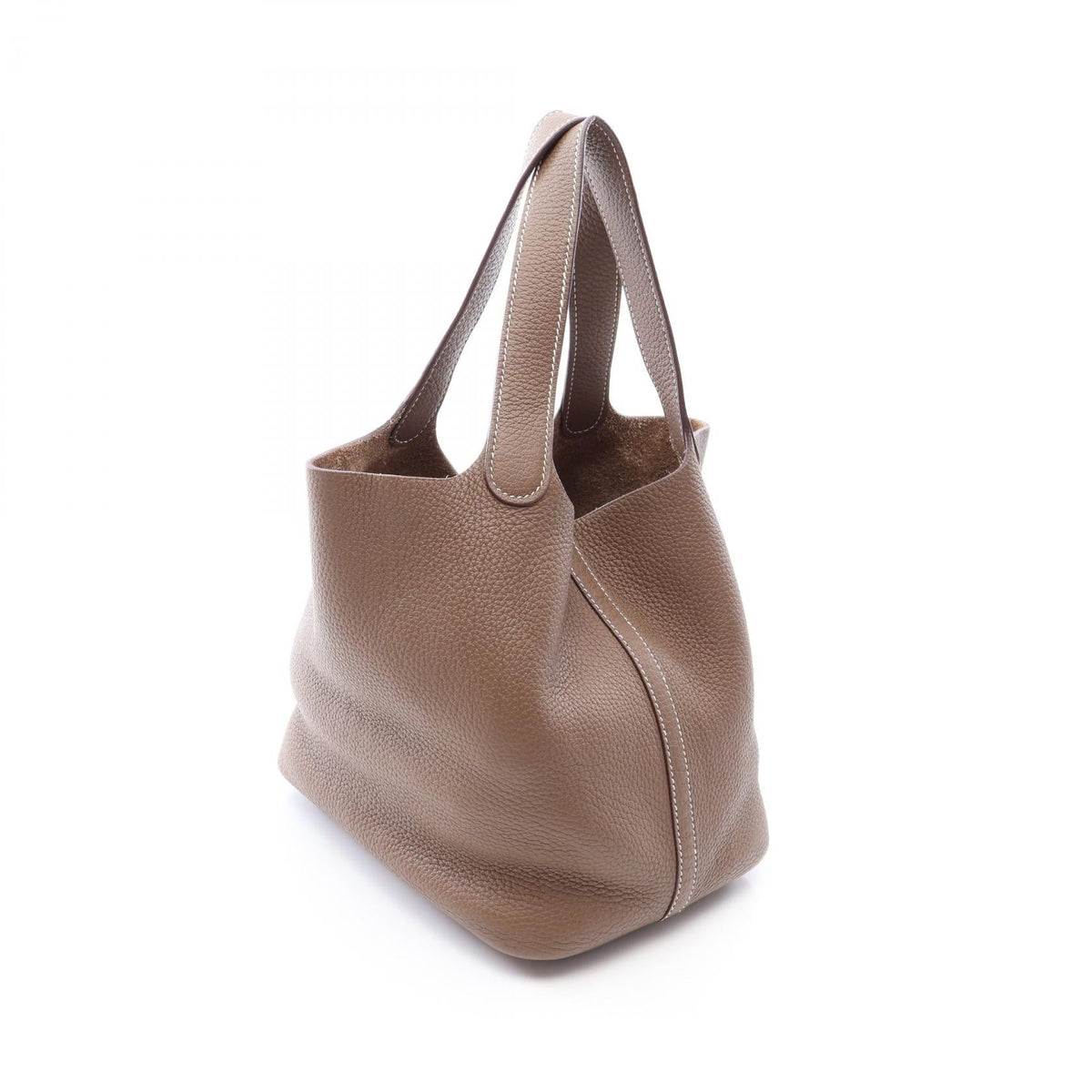 HERMES Picotin Lock MM Etoupe Gray HandbagEtoupe Grey Etoupe Grey Gray Taurillon Clemence leather 2101219993270