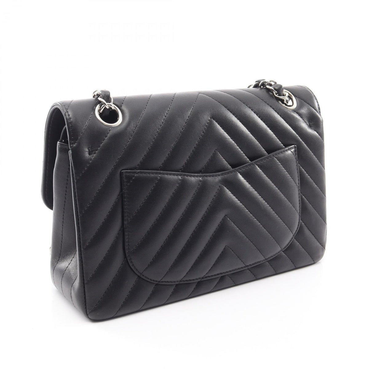 CHANEL Black Chevron V Stitch Lambskin (sheep leather) 2101219992044