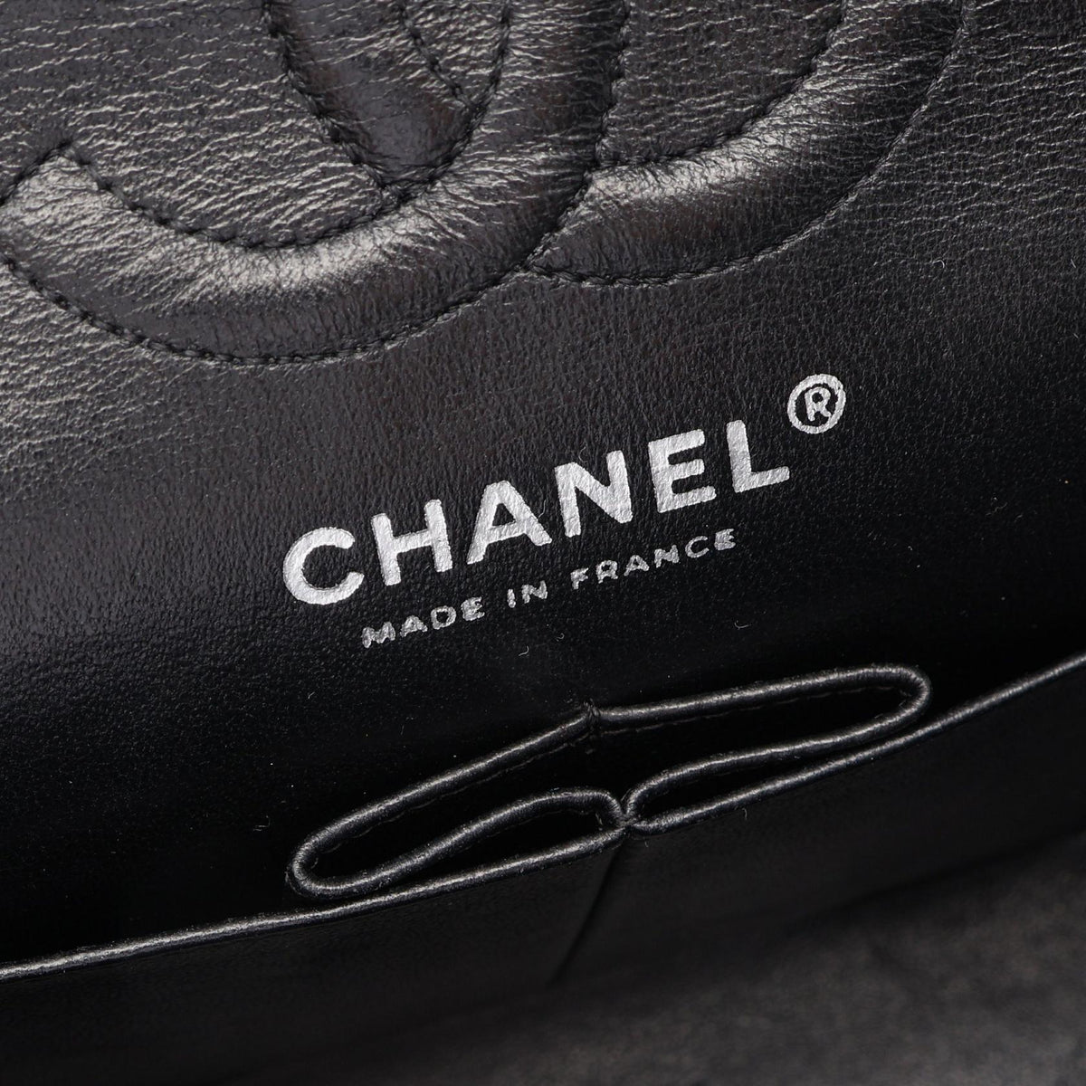 CHANEL Black Matelasse W flap Grained Calfskin leather 2101219992068