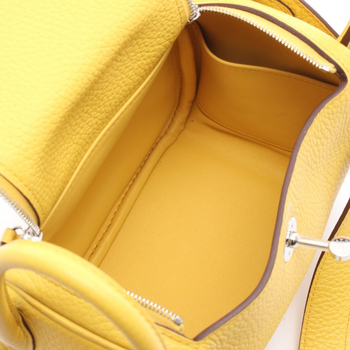 HERMES Lindy Mini Shoulder BagJaune ambre Jaune ambre Yellow Taurillon Clemence leather Taurillon Clemence 2101219992617