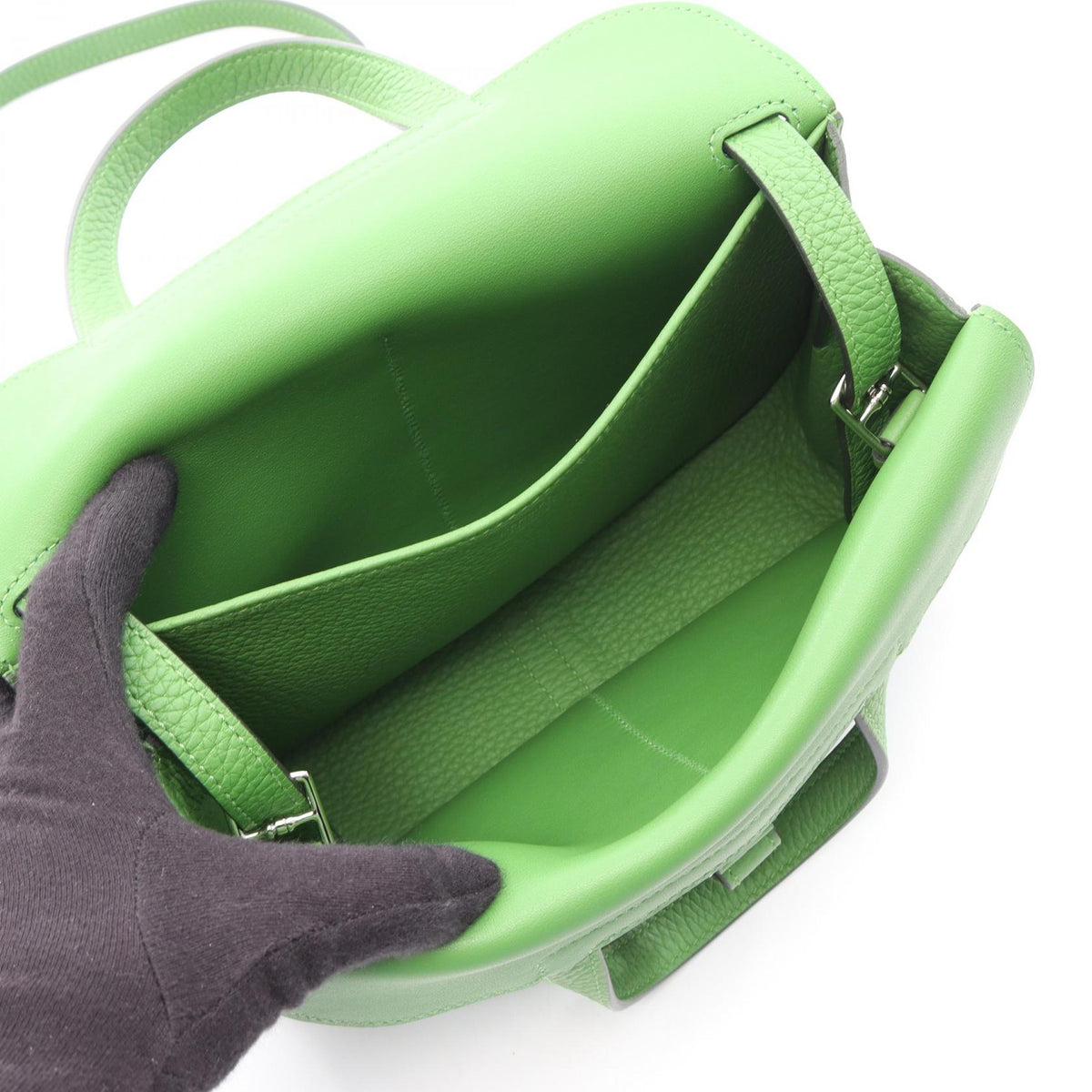 HERMES Halzan25 2WAY HandbagVert Yucca Vert Yucca Green Taurillon Clemence leather Taurillon Clemence 2101219992723