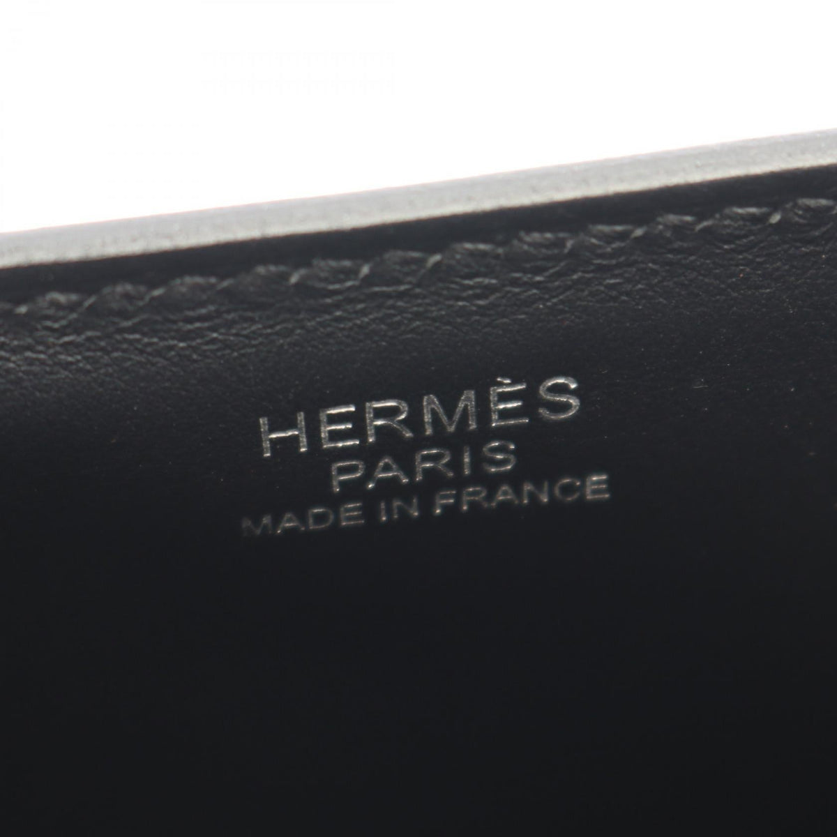 HERMES Cab H Kabash Shoulder Bag Black leather Evergrain 2101219992921