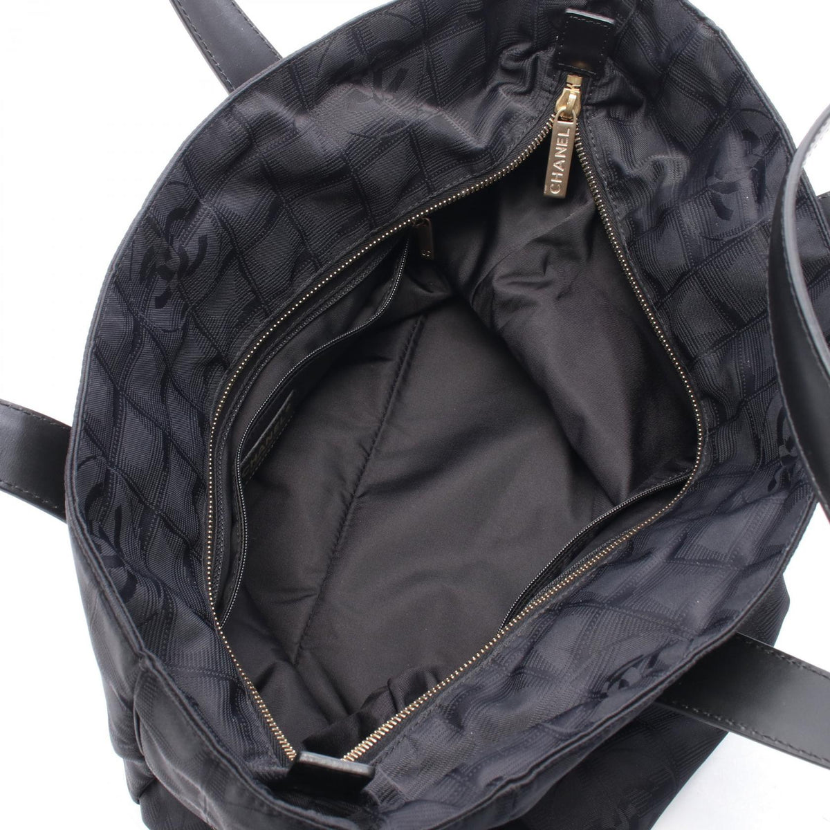 CHANEL Black New travel line GM leather�Nylon canvas A15825 2101219991832