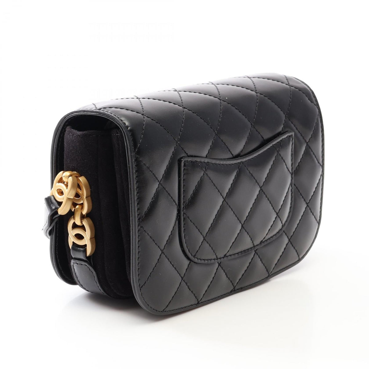 CHANEL Black Matelasse leather�Suede AS3402 2106800636475
