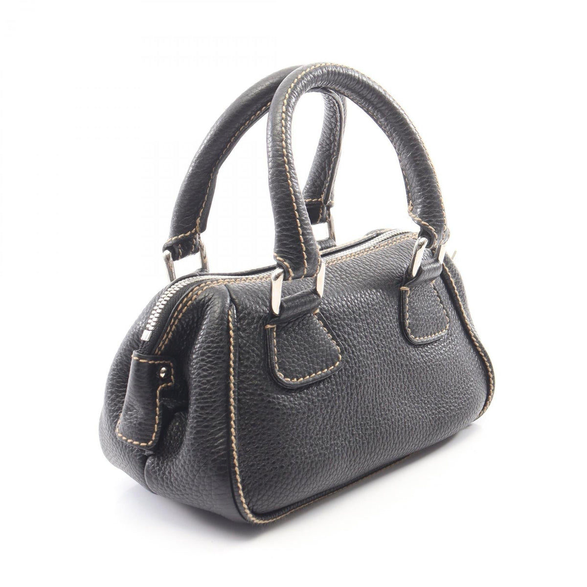 CHANEL Black logo Grained Calfskin leather 2118400240068