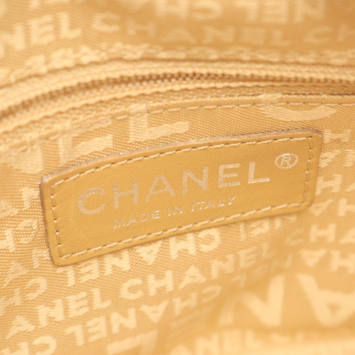 CHANEL Black logo Grained Calfskin leather 2118400240068