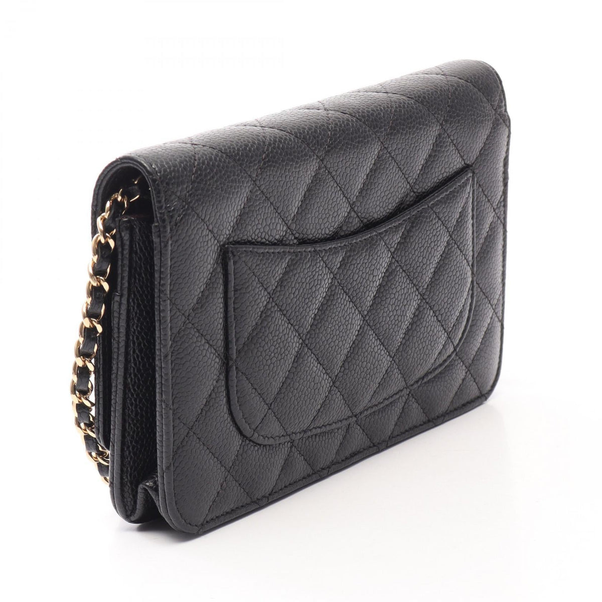 CHANEL Black Matelasse Grained Calfskin leather 2106800636567