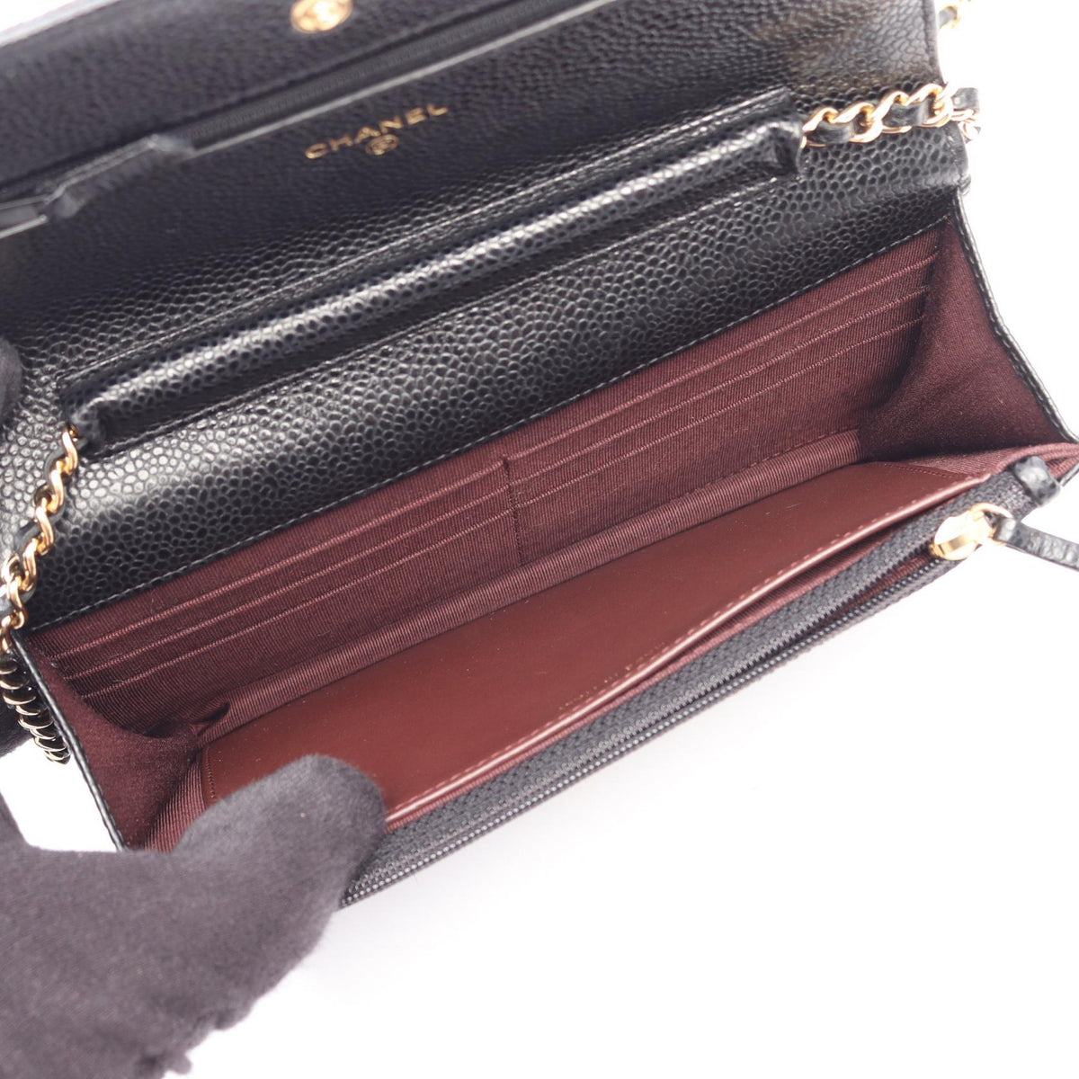 CHANEL Black Matelasse Grained Calfskin leather 2106800636567
