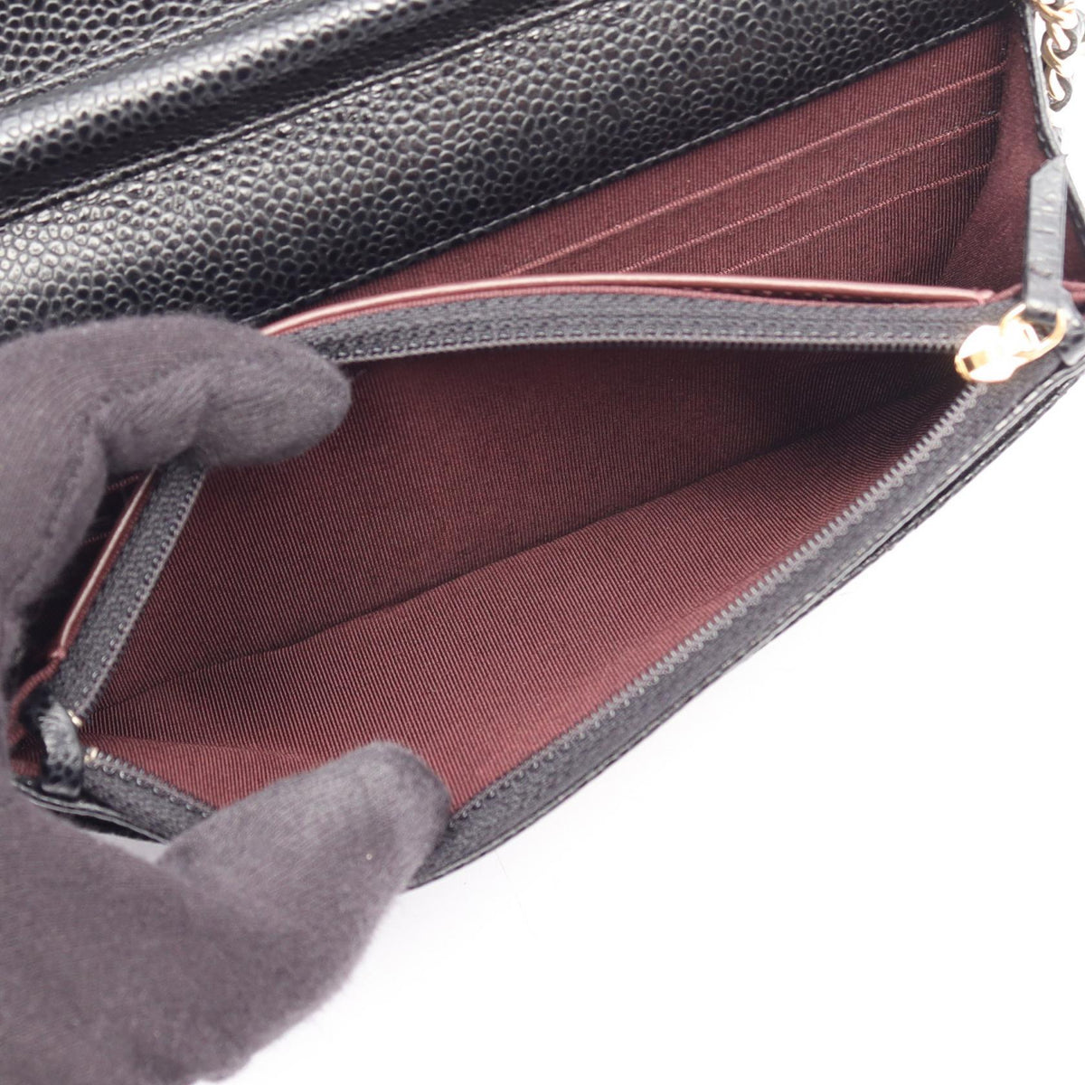 CHANEL Black Matelasse Grained Calfskin leather 2106800636567