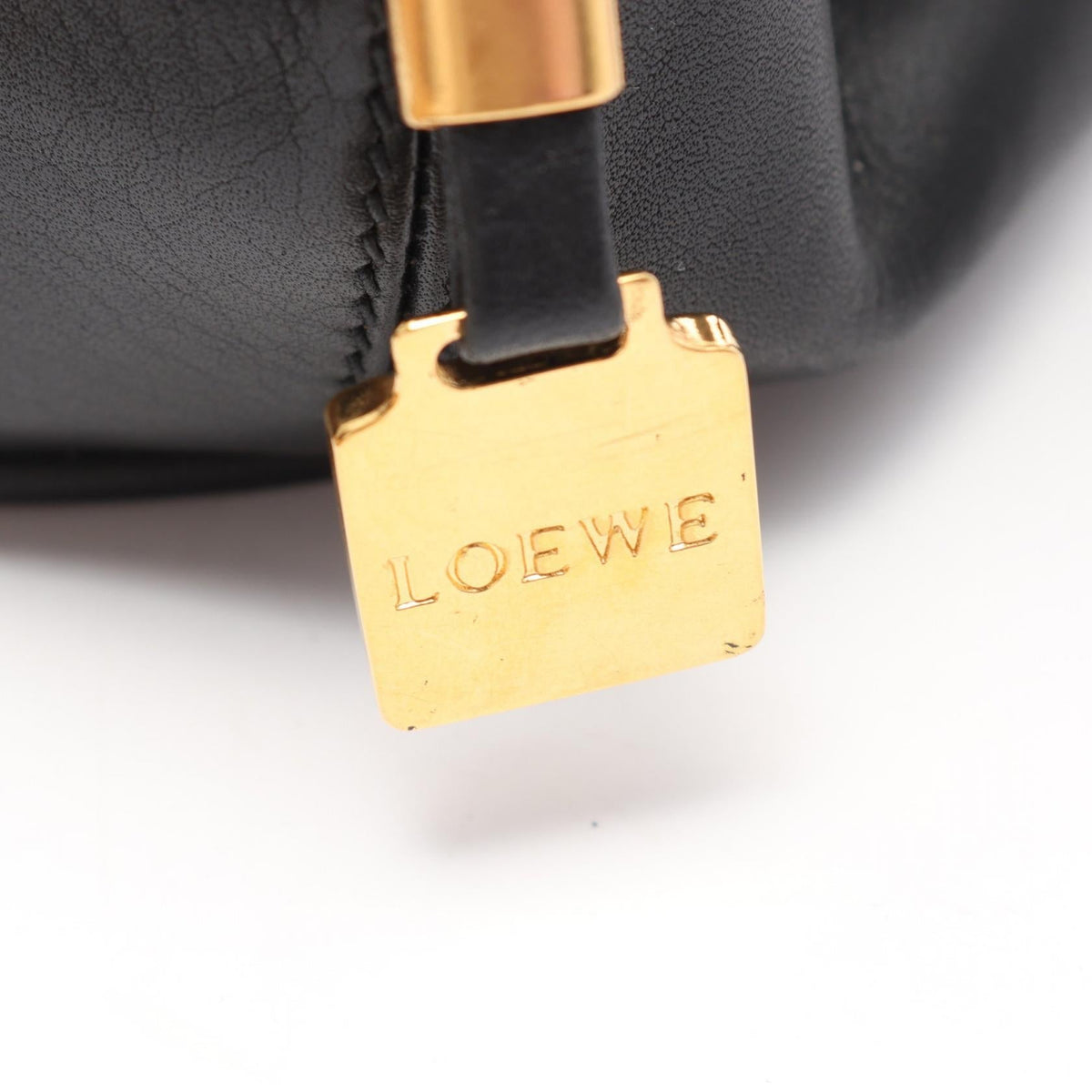 LOEWE Anagram 2WAY Handbag Black leather 2101219989600