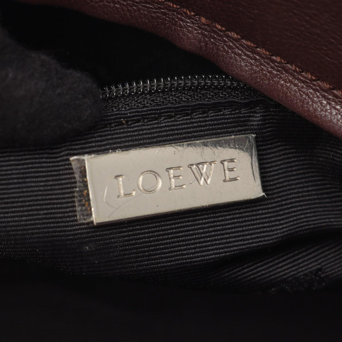 LOEWE Americana 28 Handbag Brown leather 2101219989792