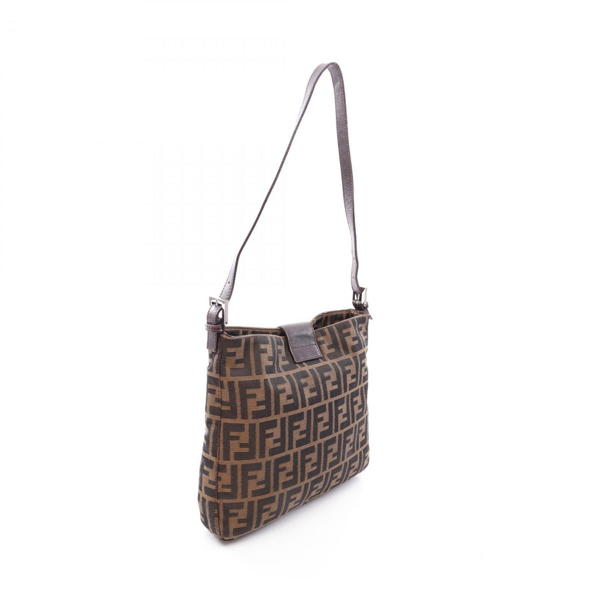 FENDI Zucca Shoulder Bag Brown canvas leather 2101219989525