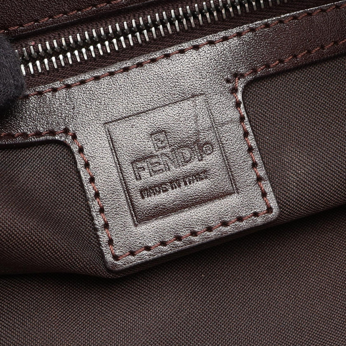 FENDI Zucca Shoulder Bag Brown canvas leather 2101219989525