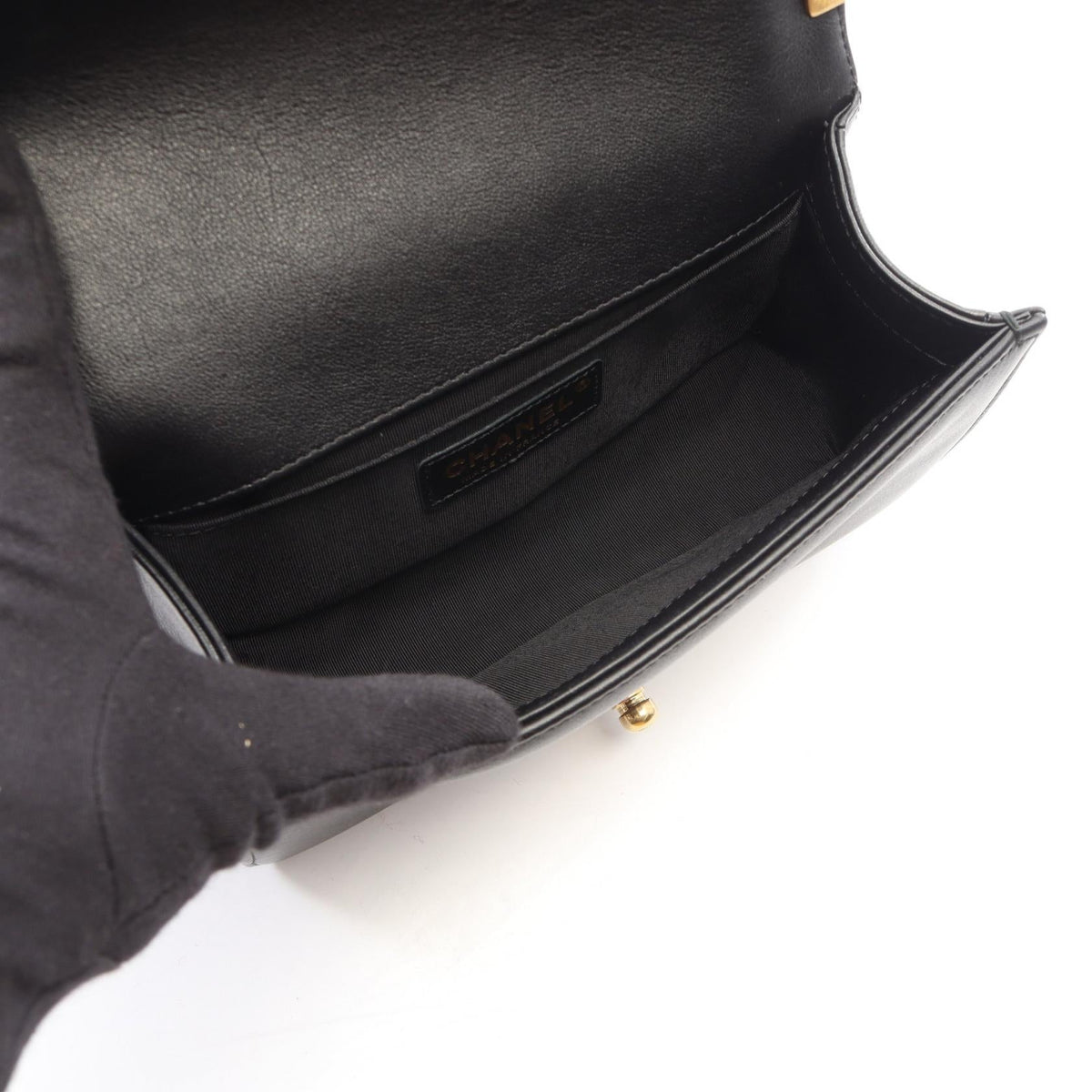 CHANEL Black Boy Chanel Small Lambskin (sheep leather) A67085 2101219988917