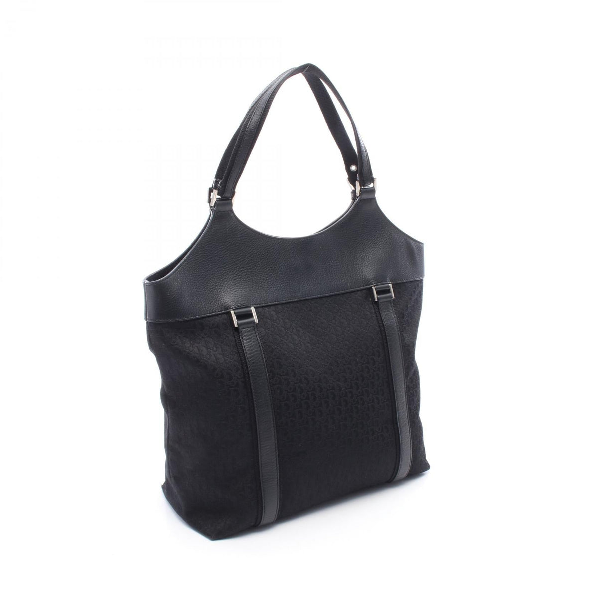 Dior Trotter Street Chic Tote Bag Black canvas leather 2101219989143