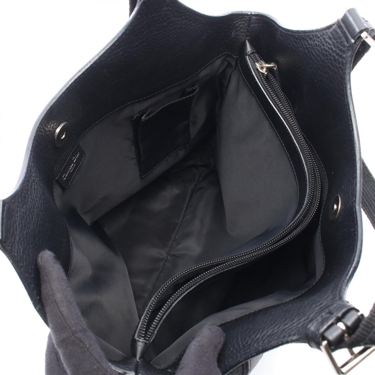Dior Trotter Street Chic Tote Bag Black canvas leather 2101219989143