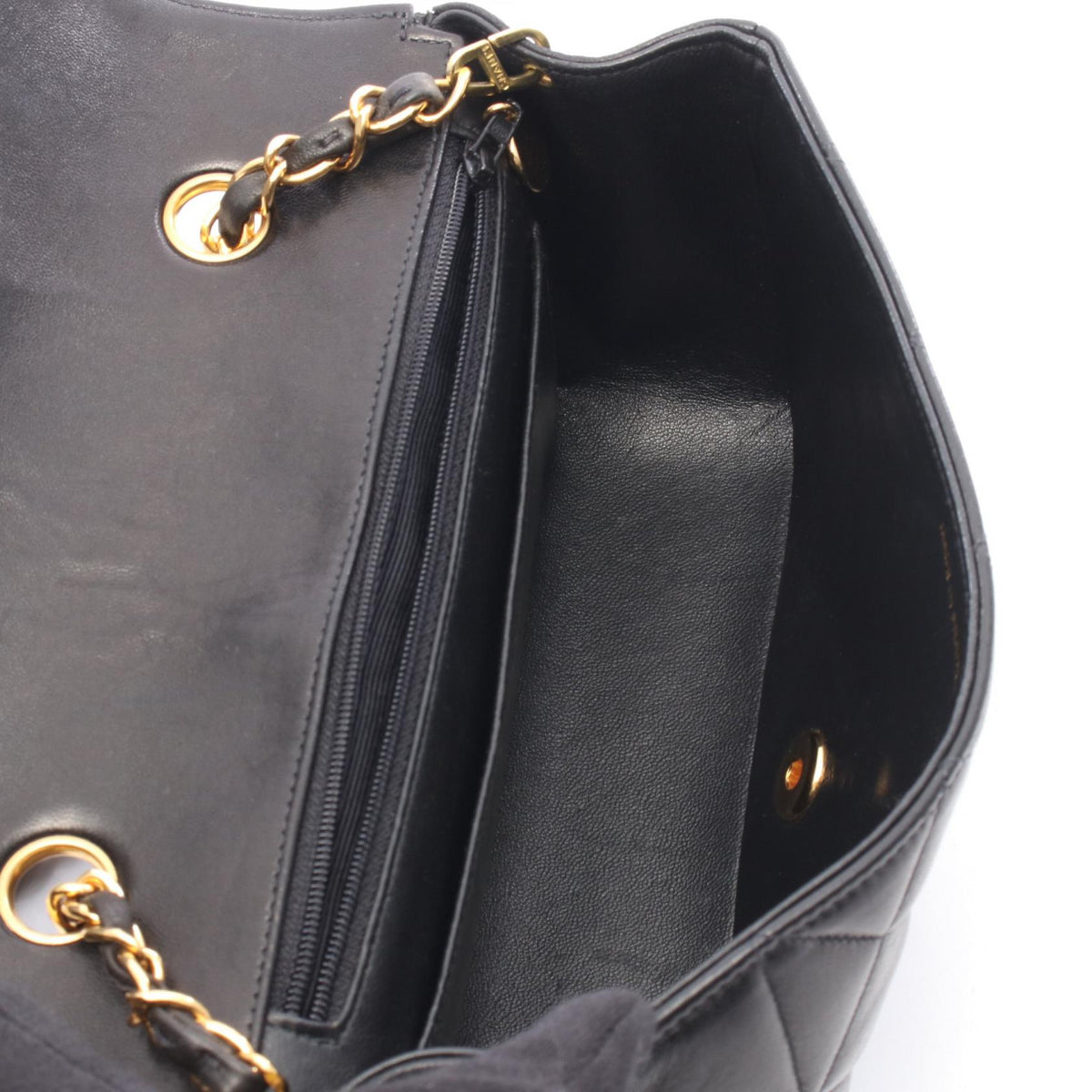 CHANEL Black Matelasse Diana Flap Lambskin (sheep leather) A01164 2101219989235