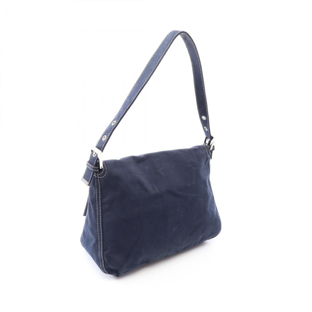 FENDI Mamma bucket Shoulder Bag Navy canvas�leather 2101219988719