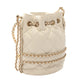 CHANEL White Matelasse Drawstring Bucket Bag Lambskin (sheep leather) AS2212 2106800636314