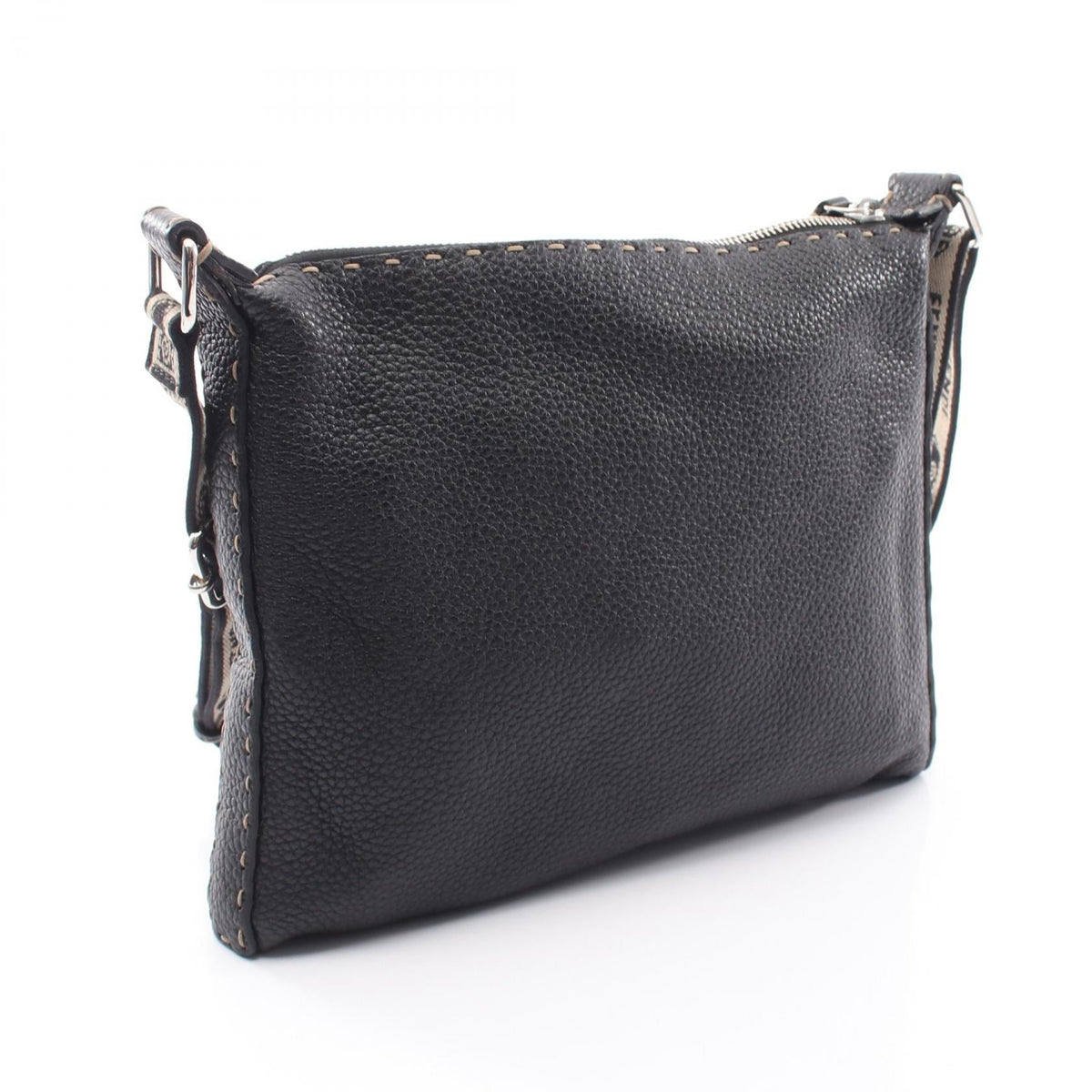FENDI Selleria Shoulder Bag Black leather 2101219983004