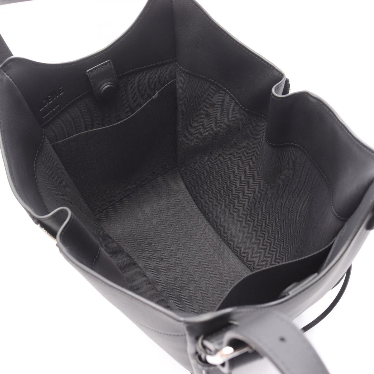 LOEWE Hammock Flip Bag 2WAY Handbag Black leather A538HHBX071100 2101219983783