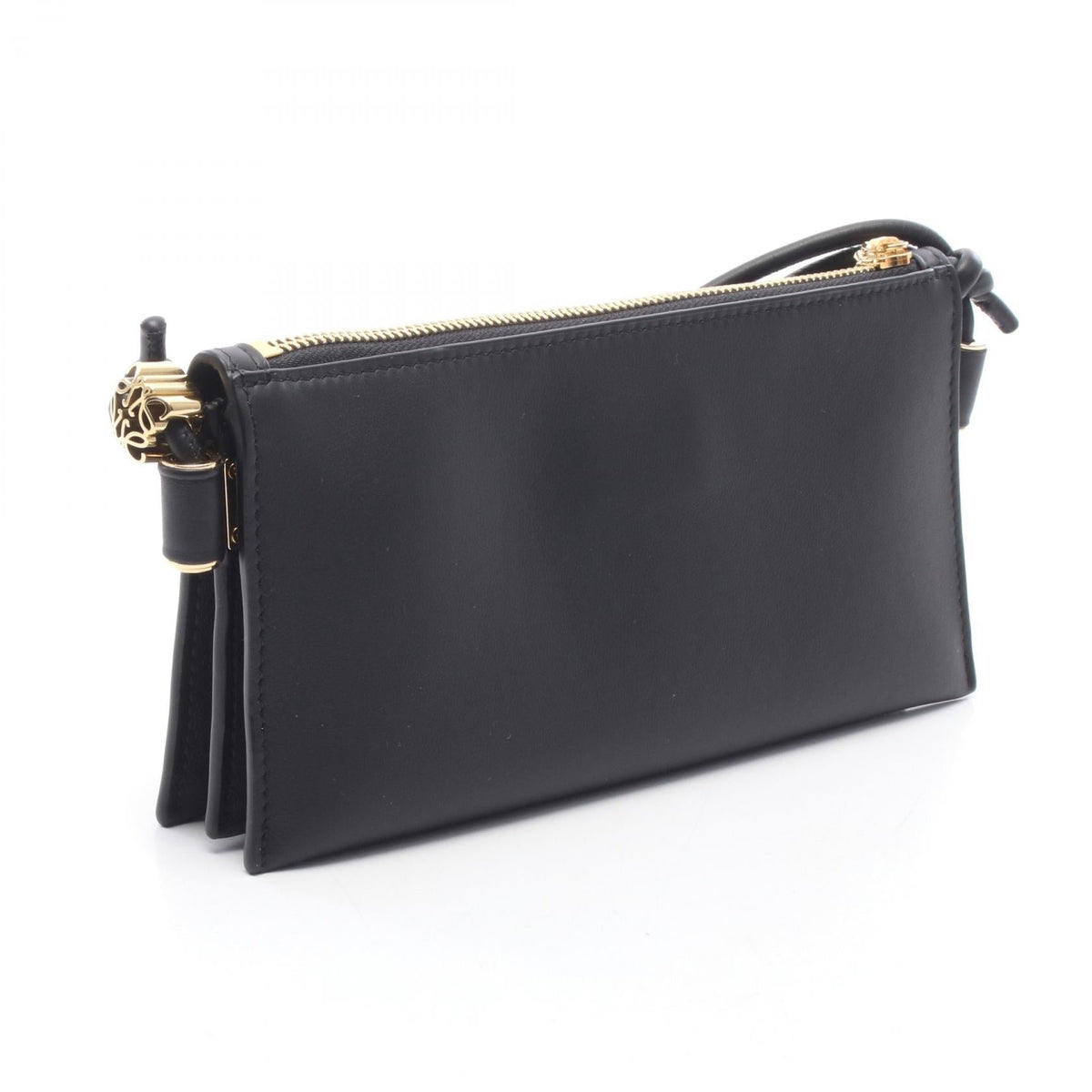 LOEWE Hoya pouch Shoulder Bag Black leather C630R10X031100 2101219983820