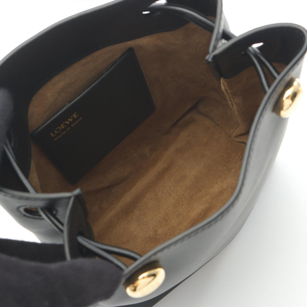 LOEWE PEBBLE Pouch Shoulder Bag Black leather CANBSPPX011100 2101219983981