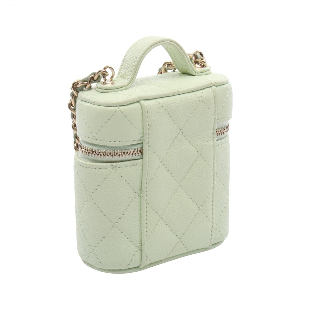CHANEL Green Matelasse Grained Calfskin leather AP2503 2121400017196