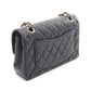 CHANEL Black Matelasse W flap Calfskin (cowhide) 2101219981833