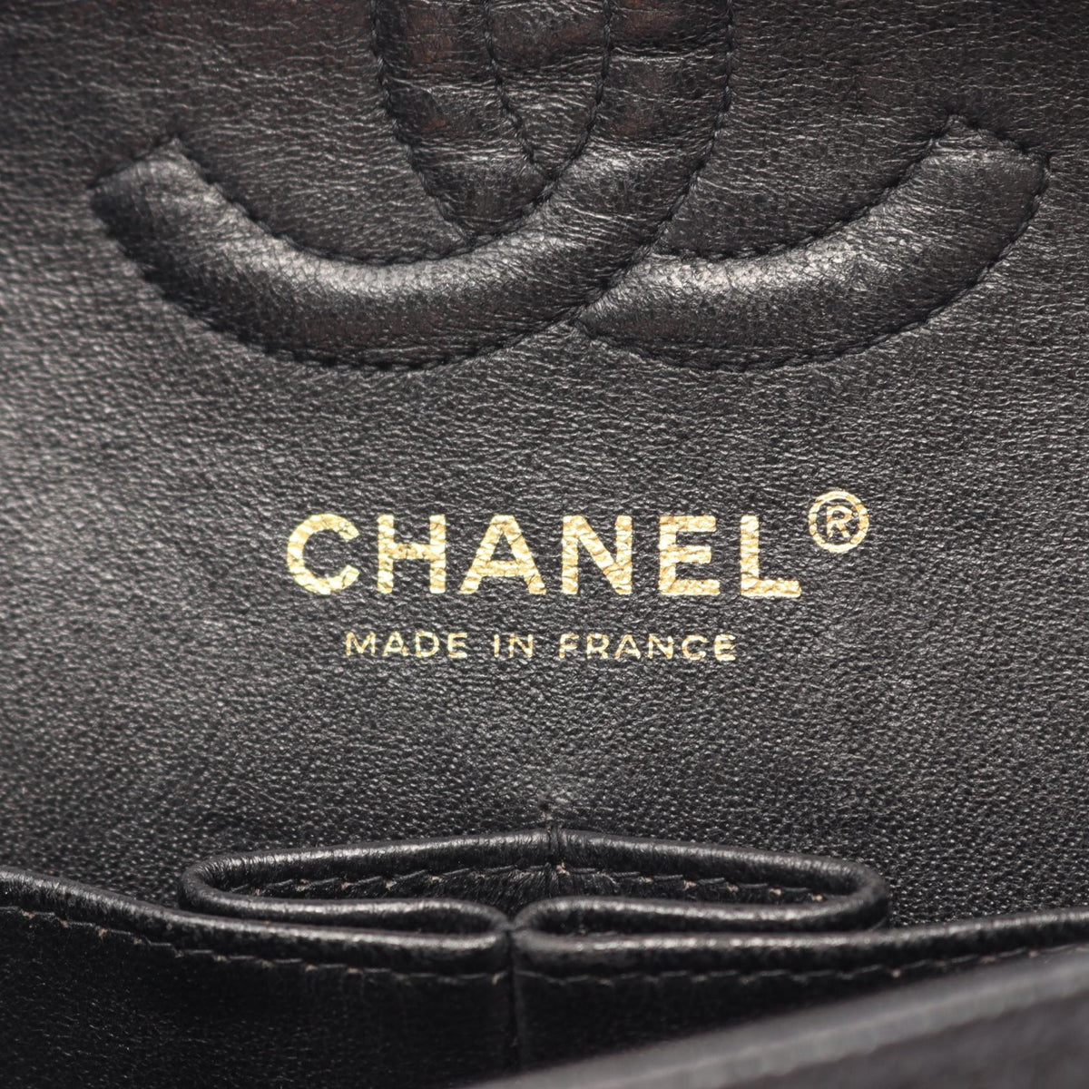 CHANEL Black Matelasse W flap Calfskin (cowhide) 2101219981833