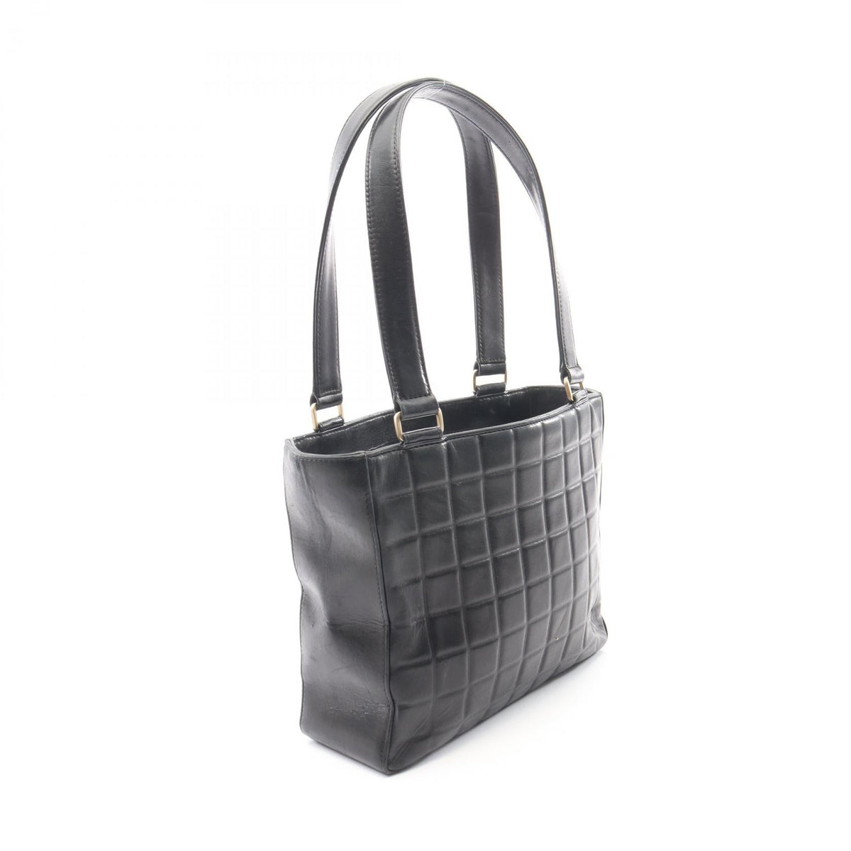 CHANEL Black Chocolate bar Lambskin (sheep leather) A17809 2101219982540