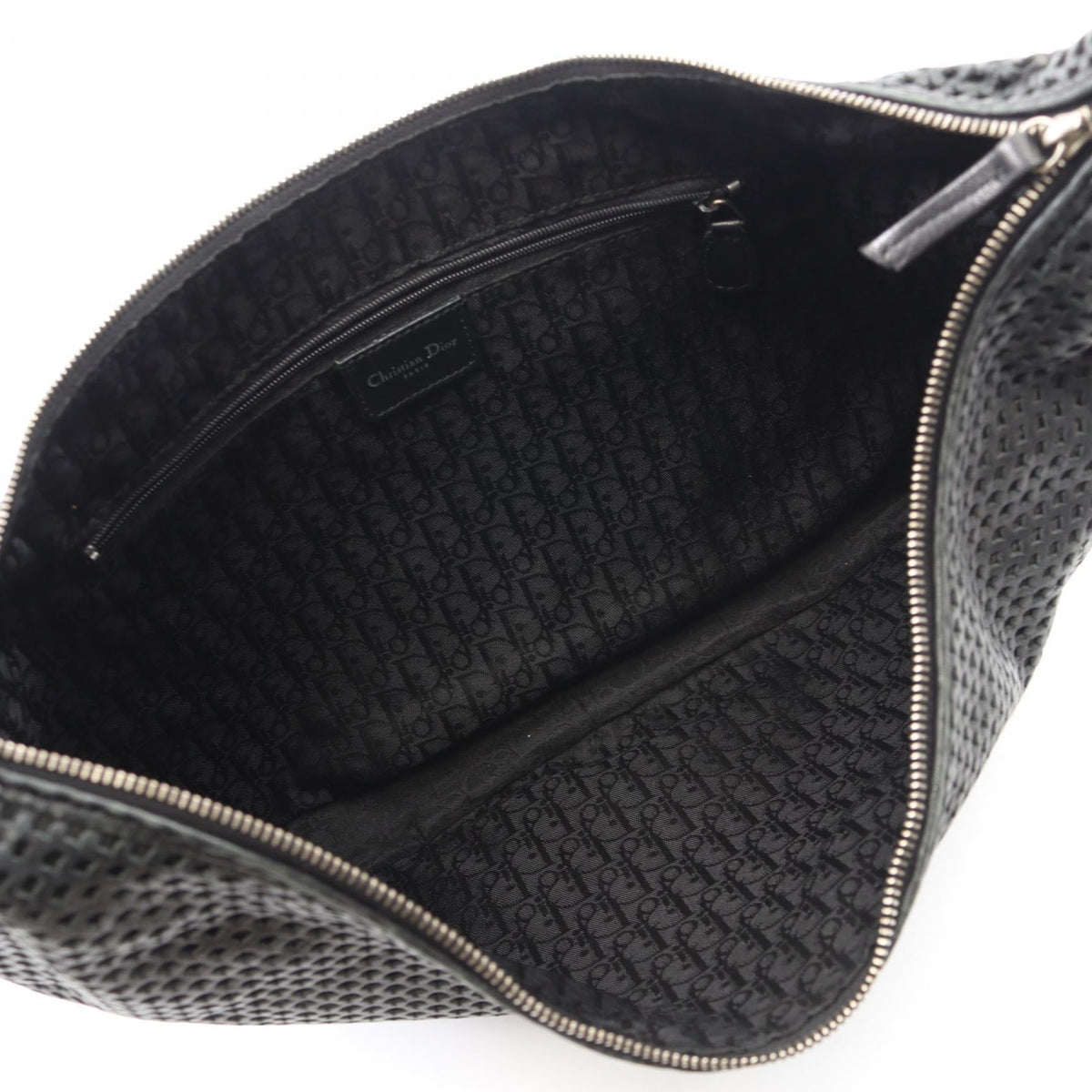 Dior Mesh Hobo Bag Shoulder Bag Black leather 2101219982595
