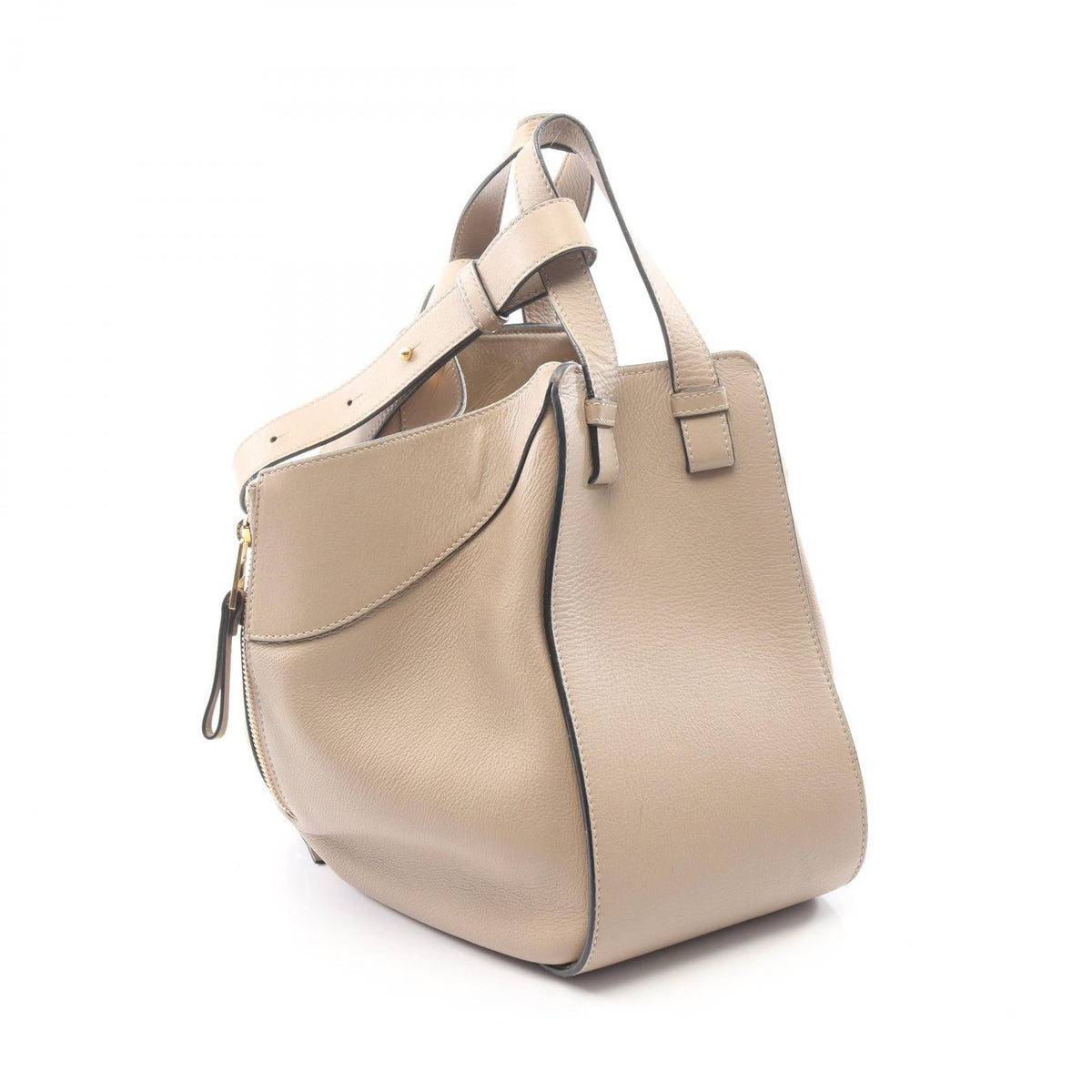 LOEWE HAMMOCK SMALL (2-Way Hammock) Handbag Beige leather 2101219982687