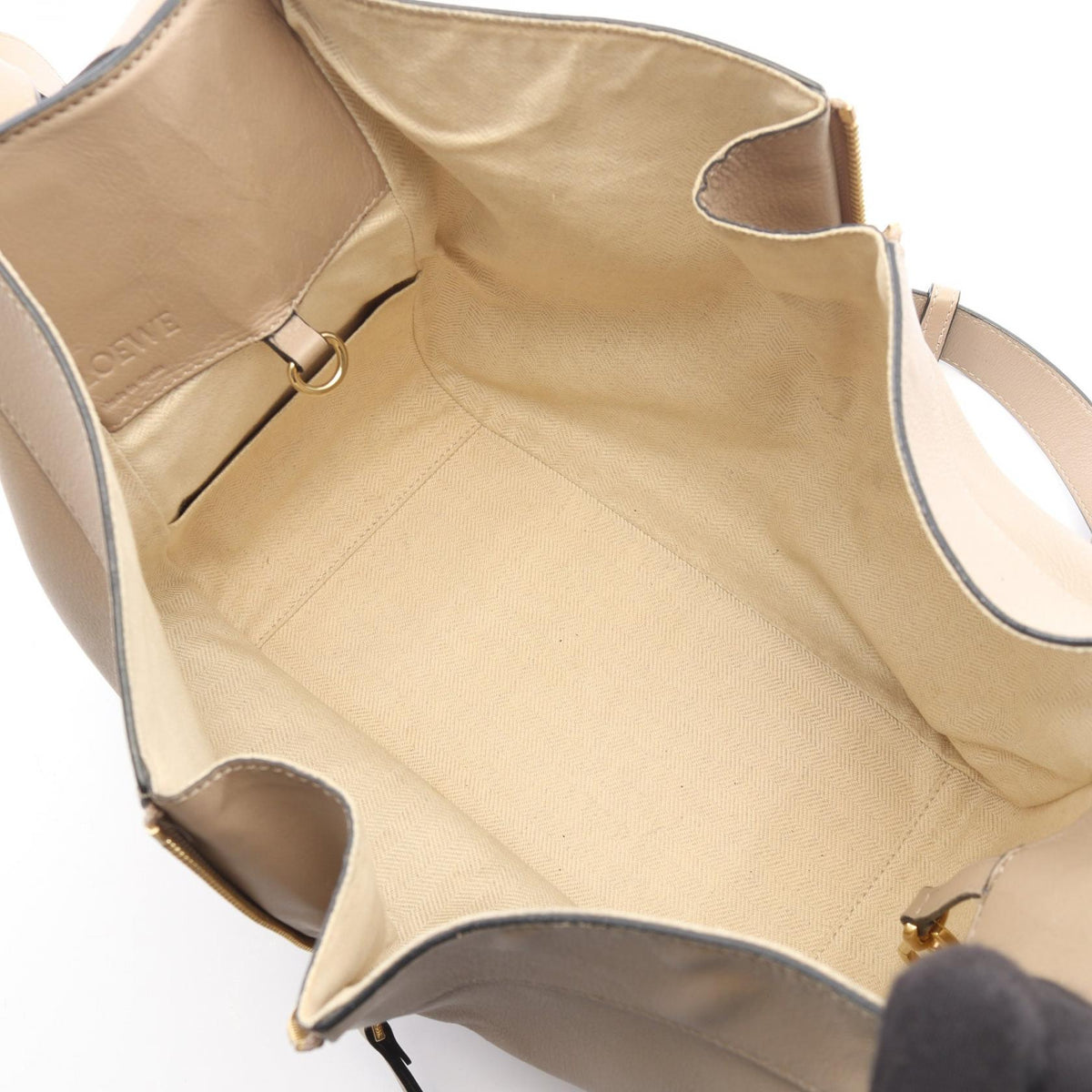 LOEWE HAMMOCK SMALL (2-Way Hammock) Handbag Beige leather 2101219982687