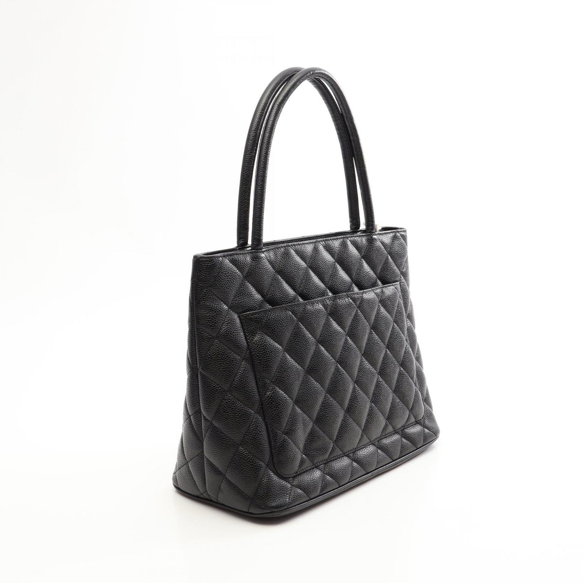 CHANEL Black Medallion tote Grained Calfskin leather A01804 2101219982168