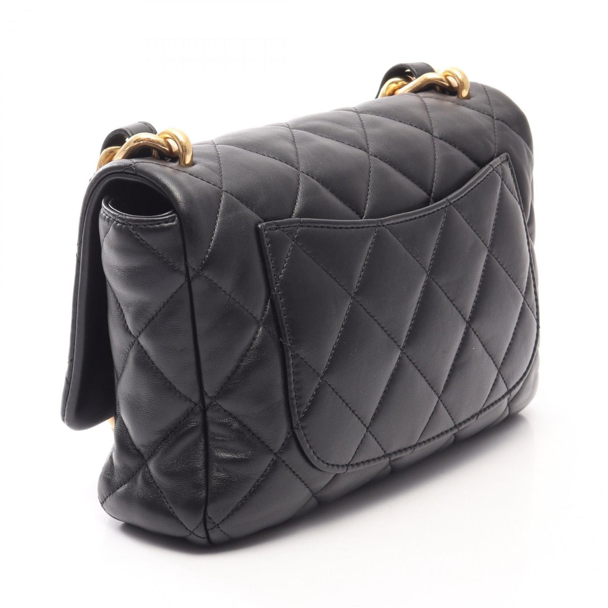 CHANEL Black Large flap bag Matelasse Lambskin (sheep leather) AS3215 2107601163795