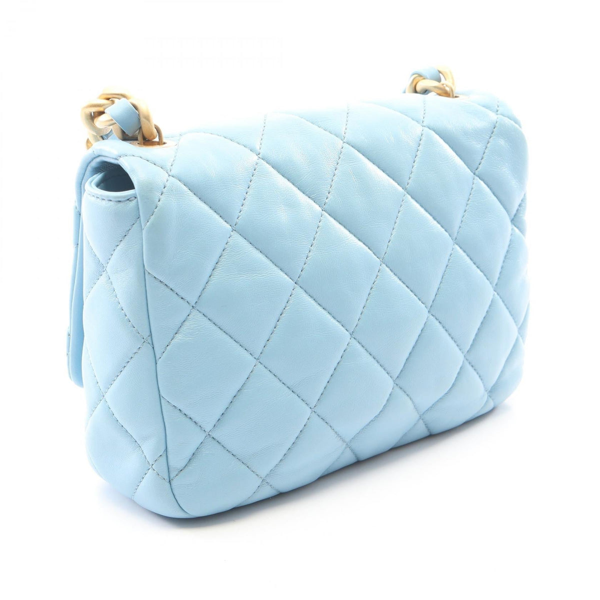 CHANEL Blue Matelasse combination metal fittings Lambskin (sheep leather) 2107601163825