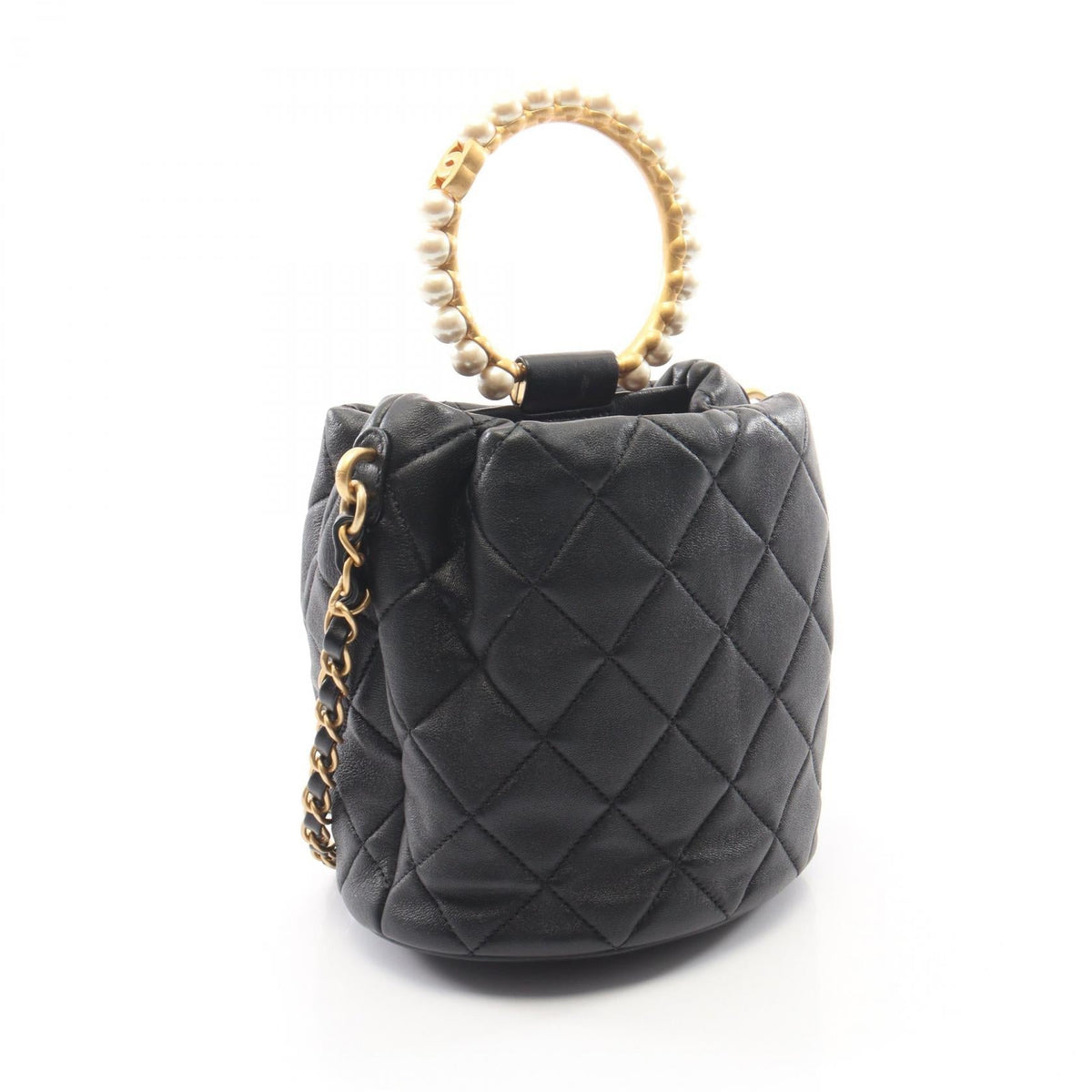 CHANEL Black Matelasse 2WAY leather AS2608 2107601163870
