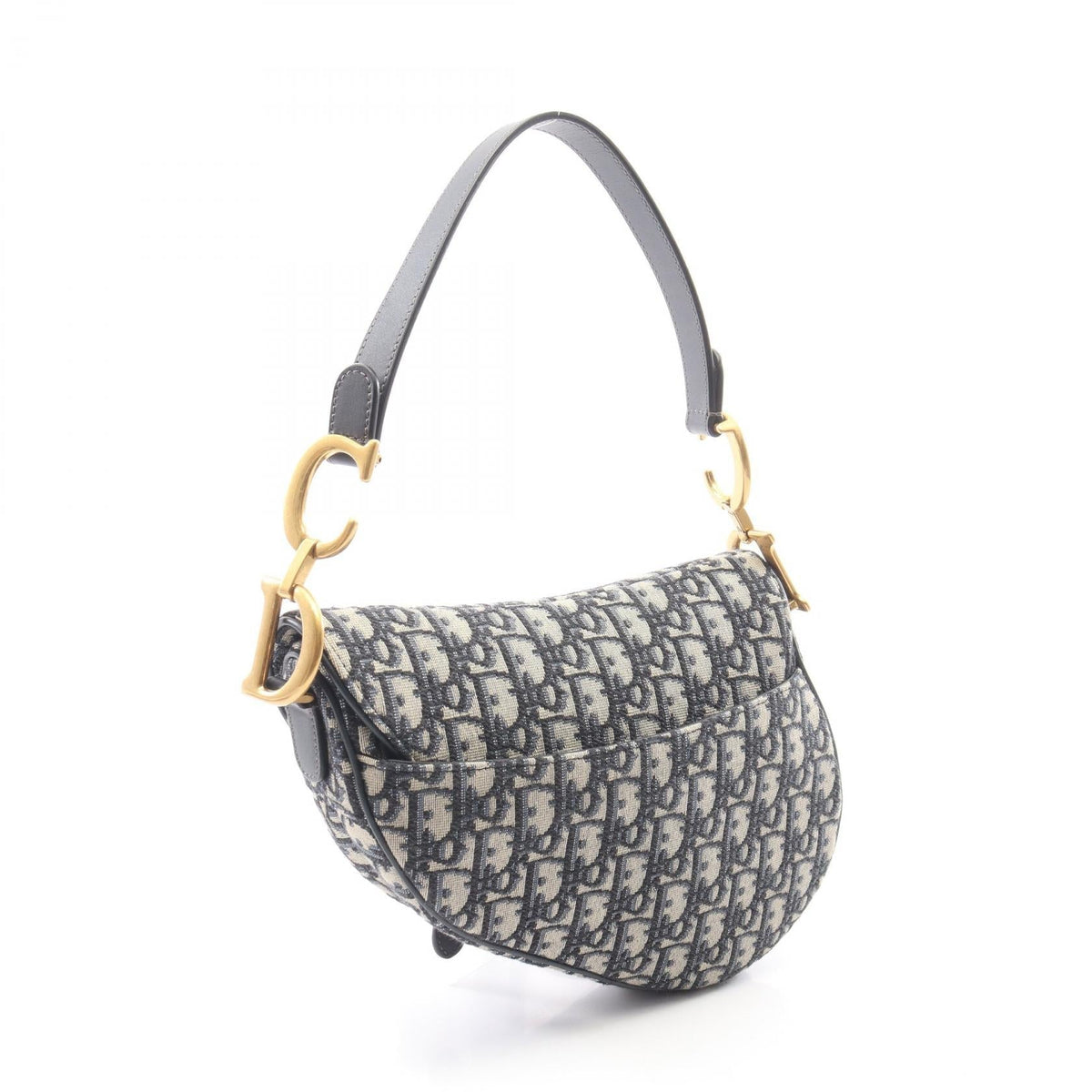 Dior Saddlebag, Oblique Jacquard, 2-Way Handbag Beige/Navy canvas�leather 2106800635836