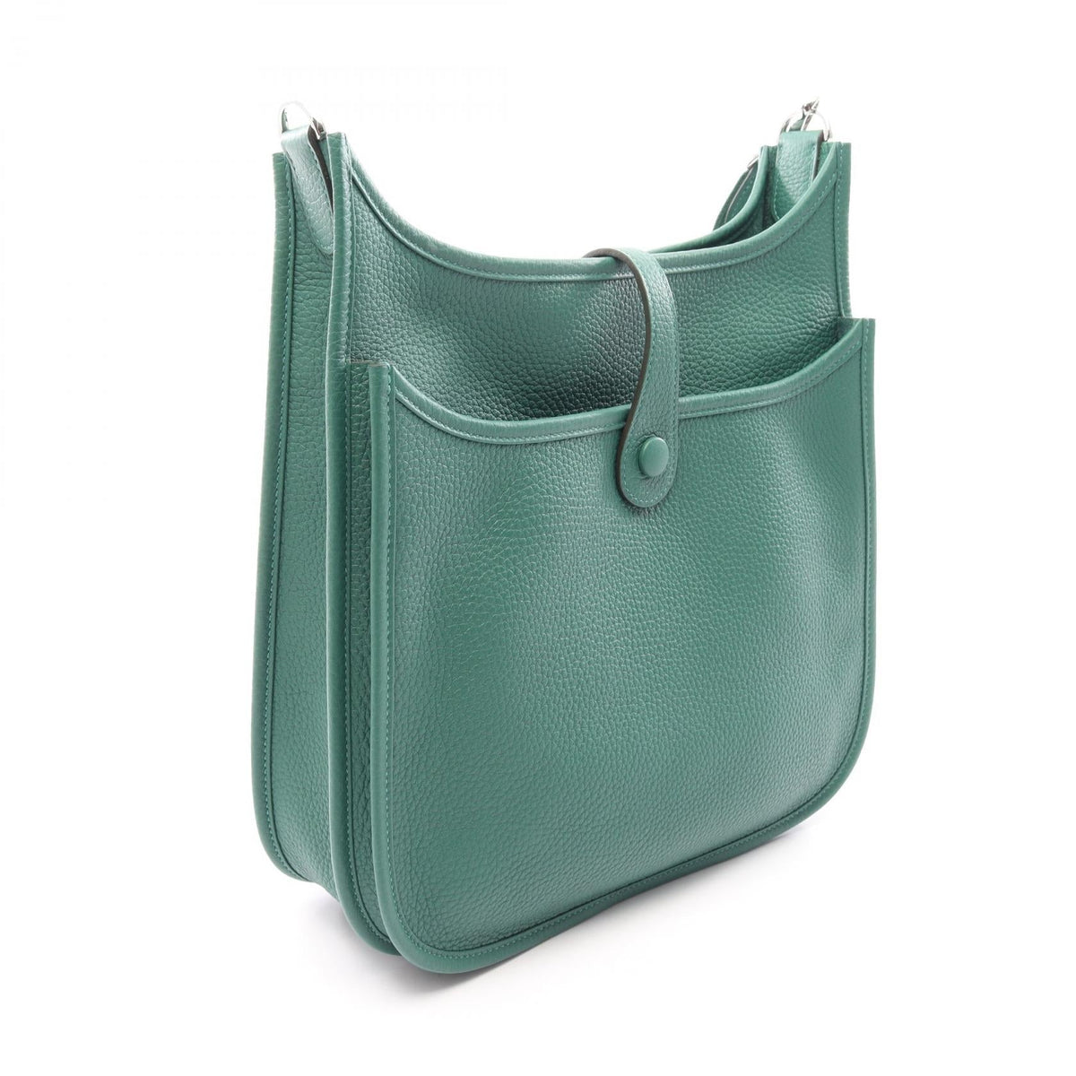 HERMES Evelyne 3 Troyes PM Shoulder Bag Green Taurillon Clemence leather Taurillon Clemence 2104102520805