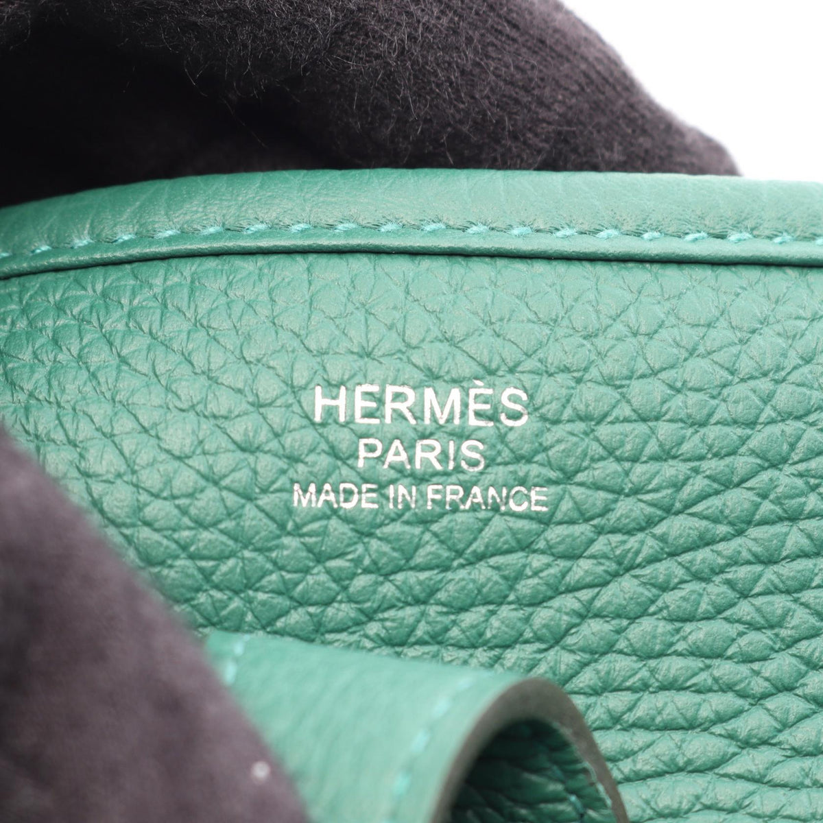 HERMES Evelyne 3 Troyes PM Shoulder Bag Green Taurillon Clemence leather Taurillon Clemence 2104102520805