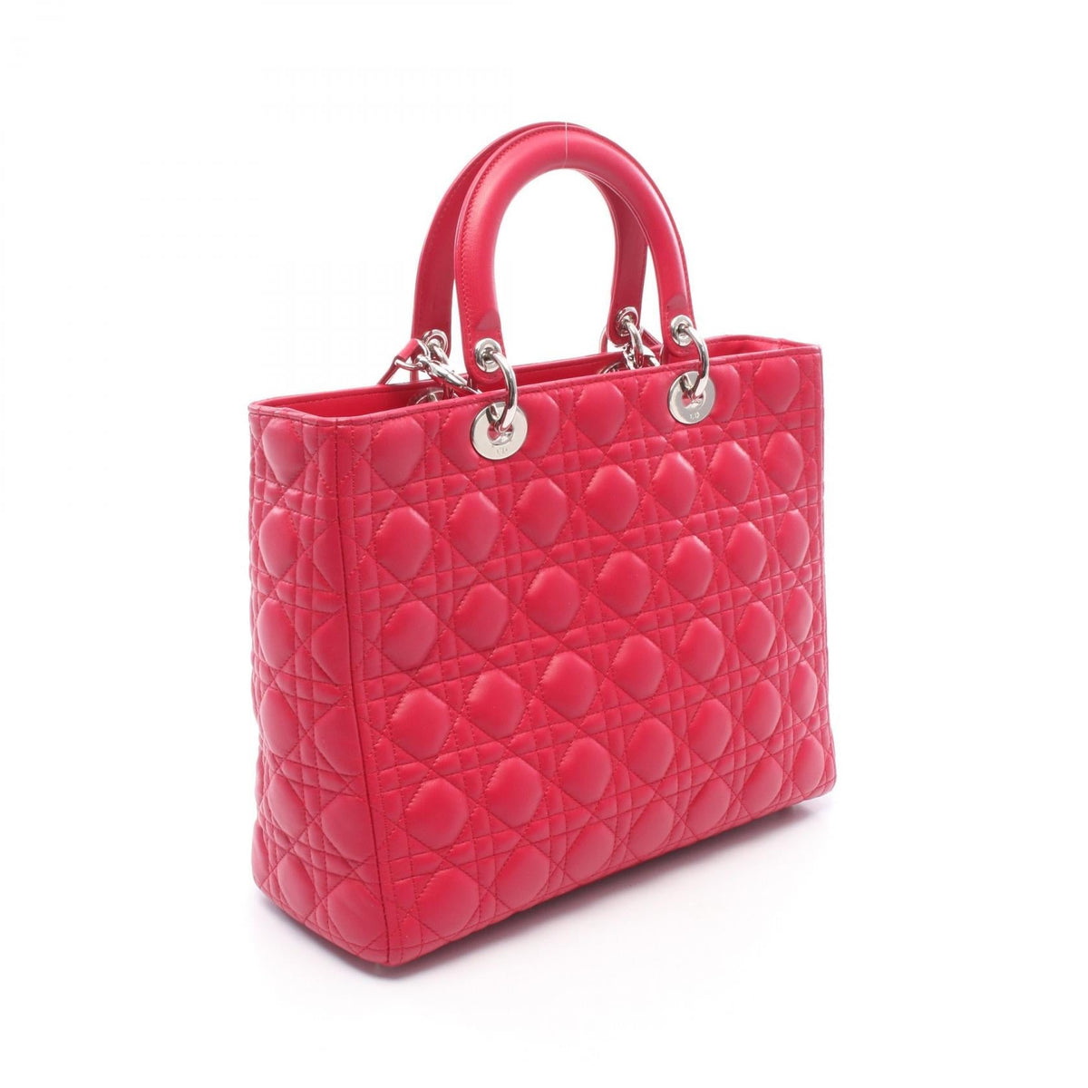 Dior Lady Christian Dior Large 2-Way Handbag Pink leather 2101219975306