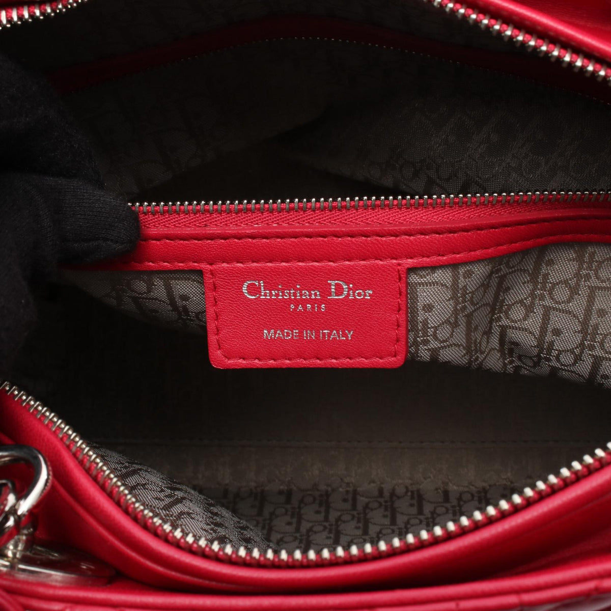 Dior Lady Christian Dior Large 2-Way Handbag Pink leather 2101219975306